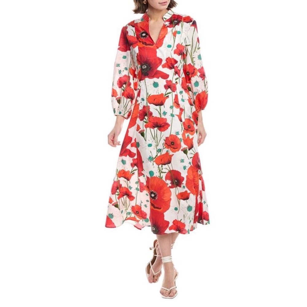 Tyler Böe‎ Womens  Sondra Midi Dress, Red